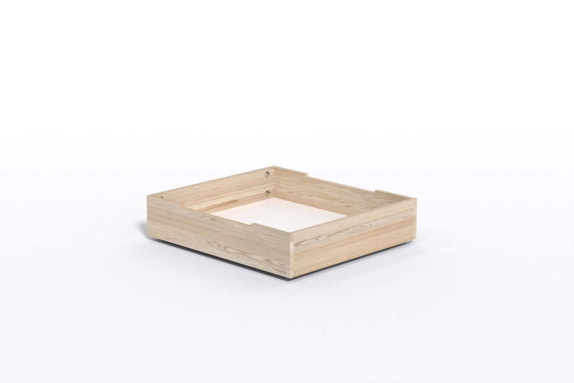 Lot de 2 tiroirs de rangement en bois massif