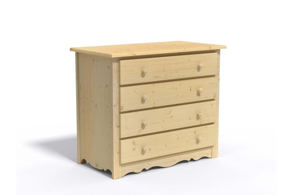 Commode 4 tiroirs en sapin / CHATEL