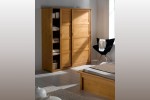 Armoire design avec portes coulissantes 5 étagères / MAYA