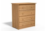 Commode 4 tiroirs en bois massif / THIO