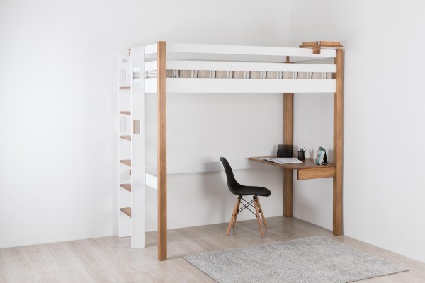 Lit mezzanine 90x190 avec petit espace bureau / CARLIT