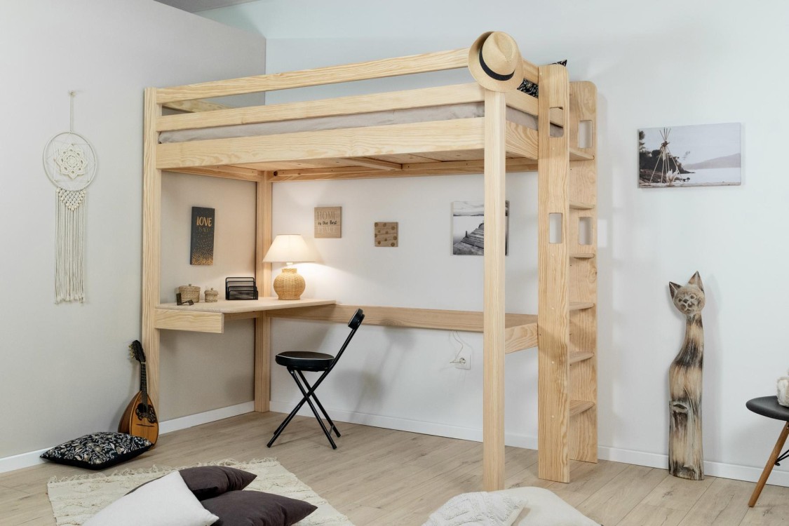 LIT MEZZANINE 120x190 AVEC COIN BUREAU EN 120 / CARLIT