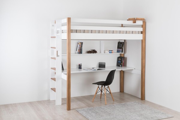 LIT MEZZANINE 120x190 AVEC GRAND BUREAU / CARLIT