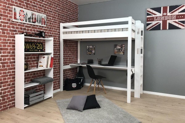 LIT MEZZANINE 120x190 AVEC GRAND BUREAU / CARLIT