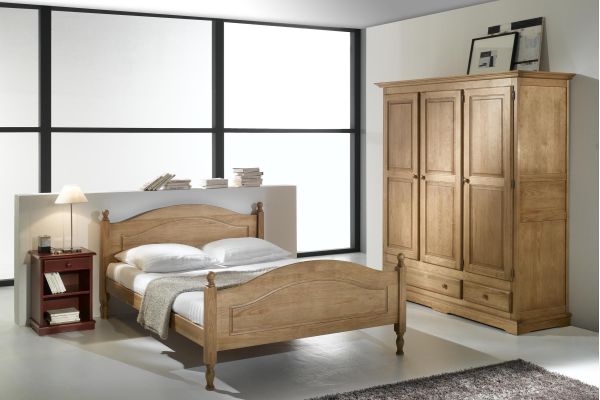LIT ROMANTIQUE EN BOIS MASSIF / DUCIE