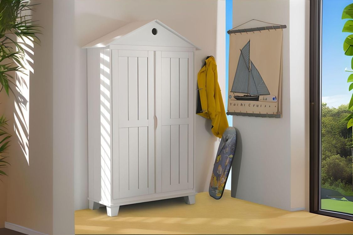 Armoire 2 portes style cabanon de plage