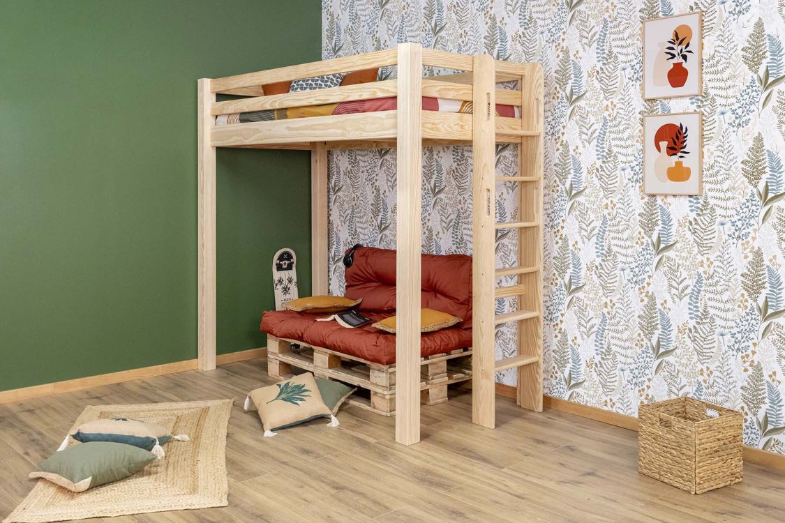 Lit Mezzanine Echelle Sur Le Cot