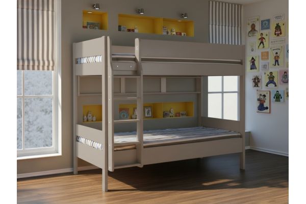 Lit superposé sécurisé avec étagère SAINT LARY