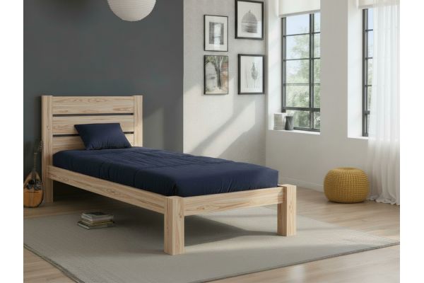 Lit design en pin massif VOLDA