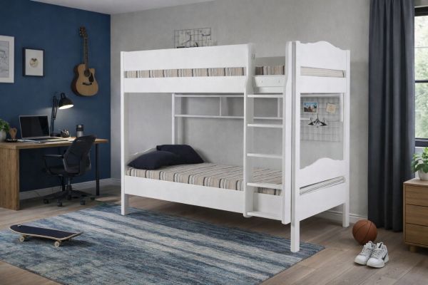 Lit superposé avec étagère FONT ROMEU