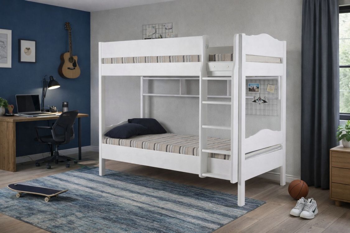 Lit superposé avec étagère FONT ROMEU