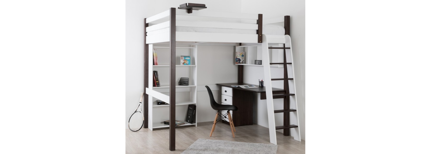 Lit gain de place pour ados en bois | La Chambre de Paul